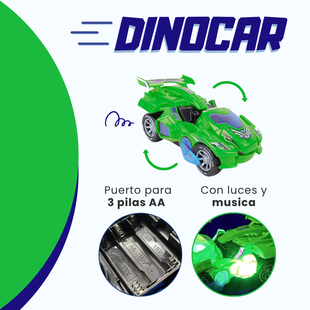 CARRO LED TRANSFORMER DE DINOSAURIO