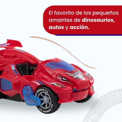 CARRO LED TRANSFORMER DE DINOSAURIO