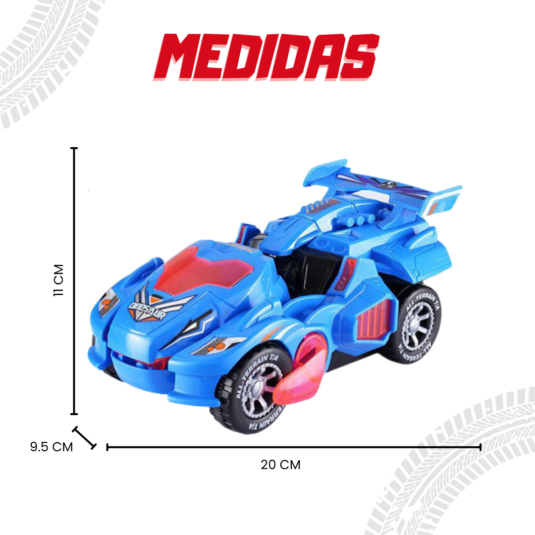 CARRO LED TRANSFORMER DE DINOSAURIO