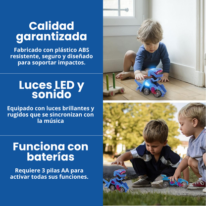 CARRO LED TRANSFORMER DE DINOSAURIO