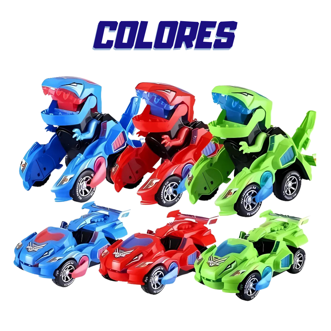 CARRO LED TRANSFORMER DE DINOSAURIO