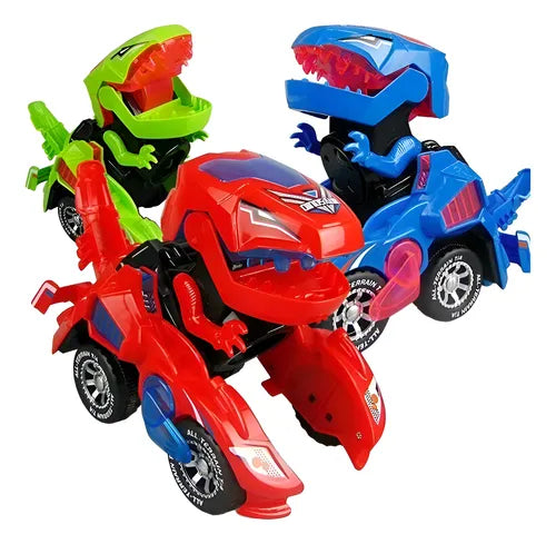 CARRO LED TRANSFORMER DE DINOSAURIO